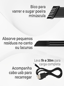Mini Aspirador Portátil 3 em 1 Recarregável