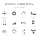 Drone com Câmera WiFi E88/E99 – Voo Estável com Barômetro, Controle Remoto e FPV em Tempo Real | Tech Gold Brasil