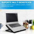 Base Cooler para Notebook Gamer com 2 Fans LED Azul – Suporte Ajustável até 17” com Apoio para Celular | Tech Gold Brasil