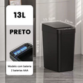 Lixeira Automática Inteligente 13L com Sensor de Movimento – Abertura Sem Toque