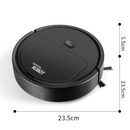 Robô Aspirador Inteligente Branco/Preto - Limpeza Automática e Design Compacto