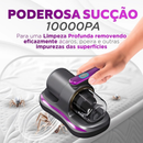 Aspirador Antiácaro Portátil com Luz UV para Colchão e Sofá