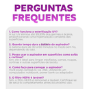 Aspirador Antiácaro Portátil com Luz UV para Colchão e Sofá